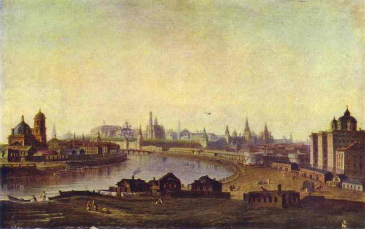 View of Moscow by Maxim Vorobiev — hand-painted architectural oil painting reproduction on canvas
