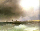 View of Odessa from the sea by Ivan Aivazovsky — ships oil painting wall art, Romanticism