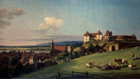 View of Pirna from the Sonnenstein Castle by Bernardo Bellotto — hand-painted animal oil painting reproduction on canvas