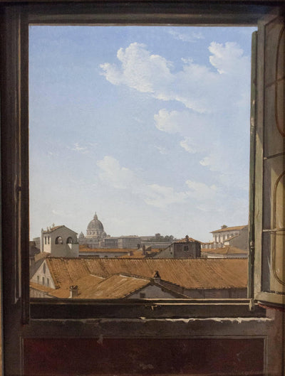 View of Rome from the window by Hendrik Voogd — oil painting reproduction
