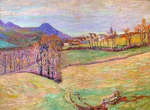 View of Saint-Sauves by Armand Guillaumin — hand-painted landscape oil painting reproduction on canvas