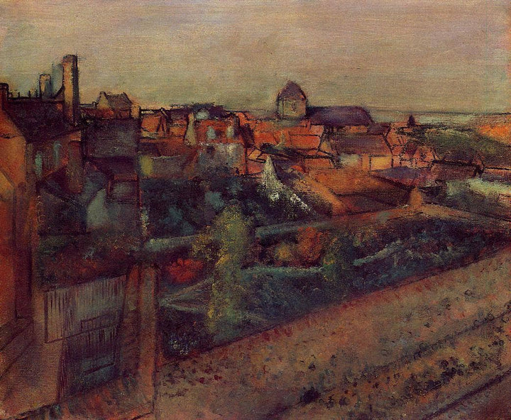 View of Saint-Valery-sur-Somme by Edgar Degas — hand-painted landscape oil painting reproduction on canvas