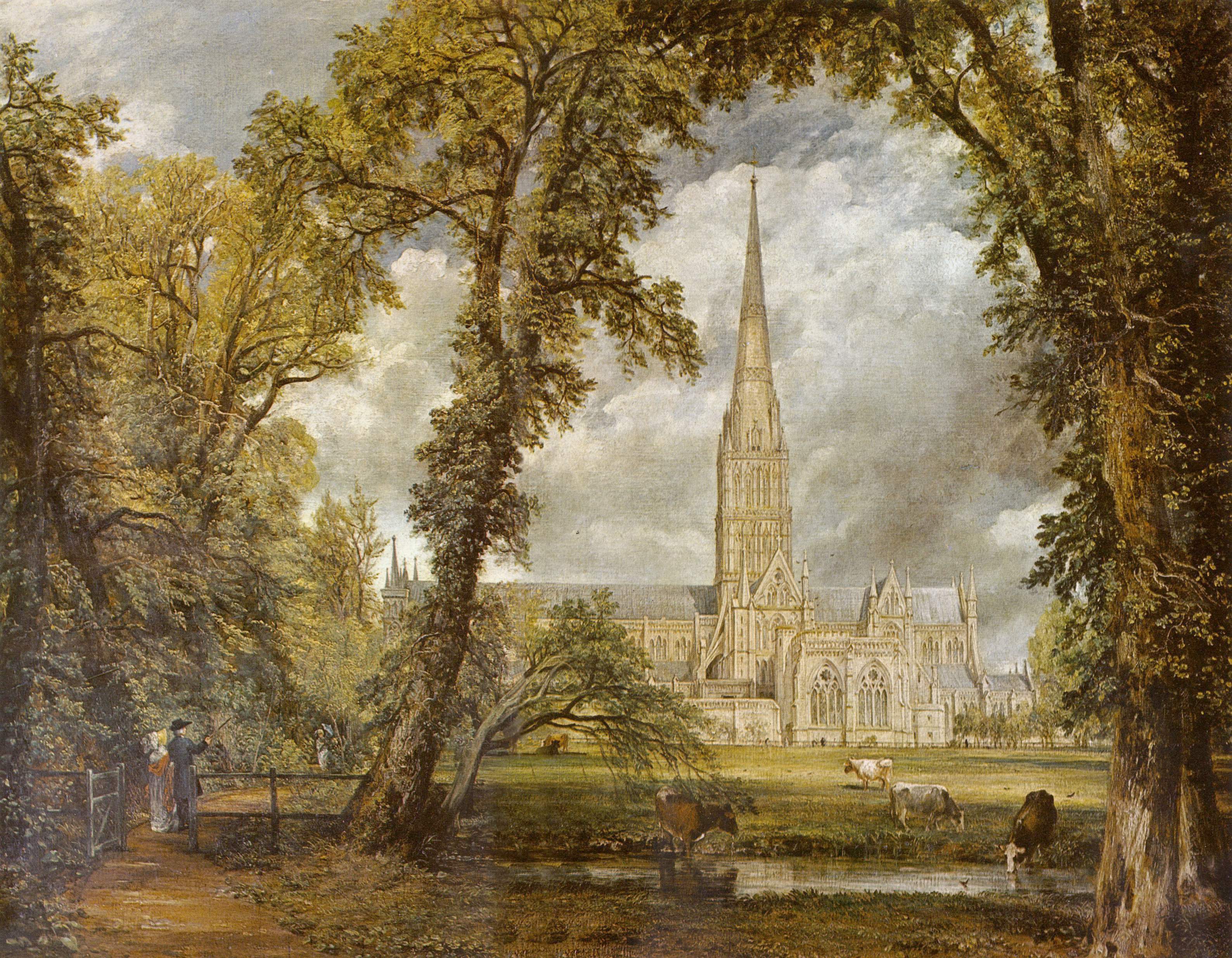 View of Salisbury Cathedral from the Bishop's Grounds - John Constable