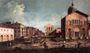 View of San Giuseppe di Castello by Canaletto — hand-painted architectural oil painting reproduction on canvas