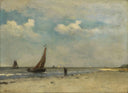 View of Seaside by Johan Hendrik Weissenbruch — ships oil painting wall art, Realism