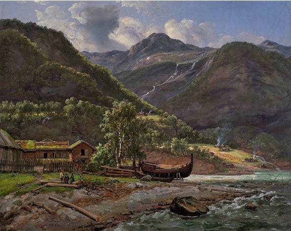 View of Skjolden in Lyster, Norway - Johan Christian Dahl