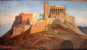 View of the Acropolis of Athens by Jean Auguste Dominique Ingres — hand-painted architectural oil painting reproduction on canvas