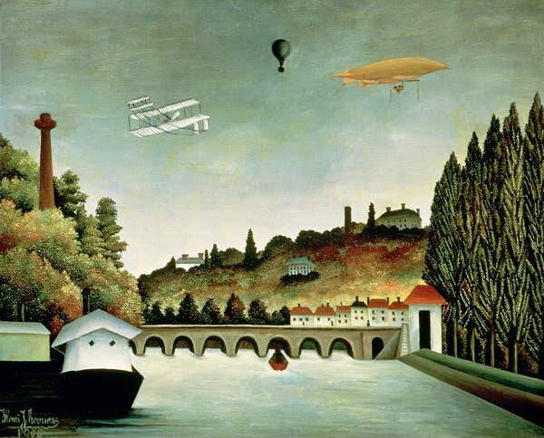 View of the Bridge at Sevres and the Hills at Clamart St. Cloud and Bellevue - Henri Rousseau