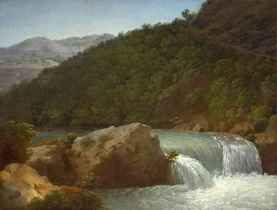 View of the Cascade of the Gorge near Allevard by Jean-Joseph-Xavier Bidauld — oil painting reproduction