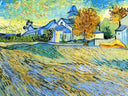 View of the Church of Saint-Paul-de-Mausole by Vincent van Gogh — hand-painted impressionism oil painting reproduction on canvas