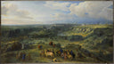 View of the City of Luxemburg from the baths of Mansfeld (taken on 3 June 1684) by Adam van der Meulen — valley oil painting wall art, Baroque
