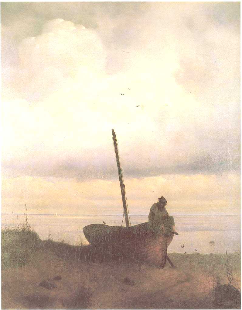 View of the Coast Near St. Petersburg by Ivan Aivazovsky — hand-painted landscape oil painting reproduction on canvas