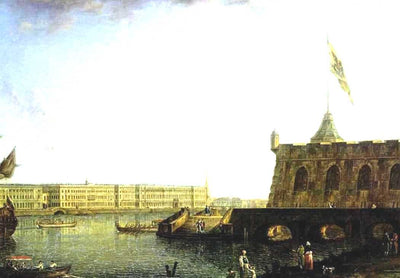 View of the Fortress of St. Peter and Paul and the Palace Embankmant in bedroom