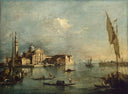 View of the Island of San Giorgio Maggiore by Francesco Guardi — hand-painted architectural oil painting reproduction on canvas