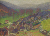 View of the Labastide du Vert below to Marquayrol by Henri Martin — hand-painted architectural oil painting reproduction on canvas