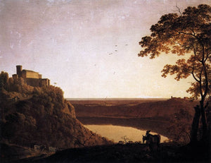 View of the Lake of Nemi - Joseph Wright