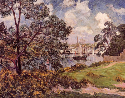 View of the Port of Auray in living room