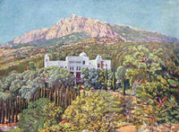 View of the resort 'Red Dawns' by Ilya Mashkov — hand-painted architectural oil painting reproduction on canvas