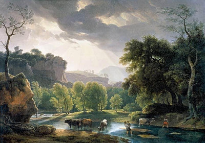 View of the Roman Campagna by Hendrik Voogd — oil painting reproduction
