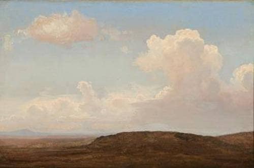 View of the Roman Campagna (preparatory study for To Munke, Aften) by Carl Bloch — hand-painted landscape oil painting reproduction on canvas