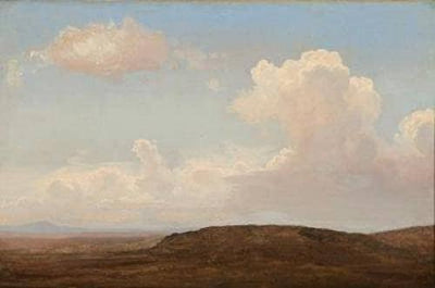 View of the Roman Campagna (preparatory study for To Munke, Aften) by Carl Bloch — oil painting reproduction
