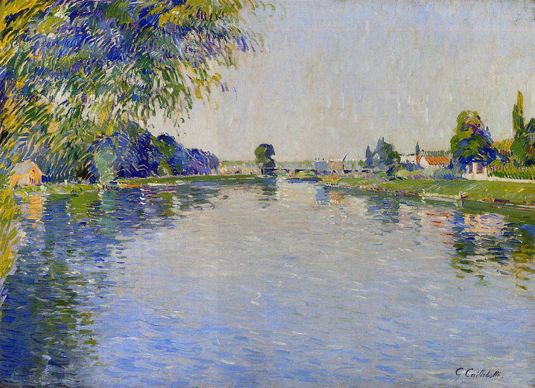 View of the Seine in the Direction of the Pont de Bezons - Gustave Caillebotte