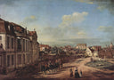 View of the Square of Zelazna Brama, Warsaw by Bernardo Bellotto — city oil painting wall art, Rococo