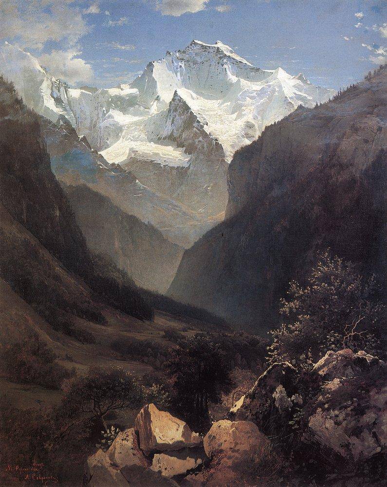 View of the Swiss Alps (Mount Small Ruhen) - Aleksey Savrasov