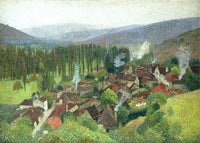 View of the Terrasse de Marquayrol, Labastide du Vert by Henri Martin — hand-painted architectural oil painting reproduction on canvas