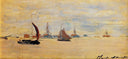 View of the Voorzaan by Claude Monet, ships oil painting wall art, Impressionism