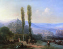 View of Tiflis by Ivan Aivazovsky — urban oil painting wall art, Romanticism