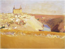 View of Toledo by Joaquín Sorolla — hand-painted architectural oil painting reproduction on canvas