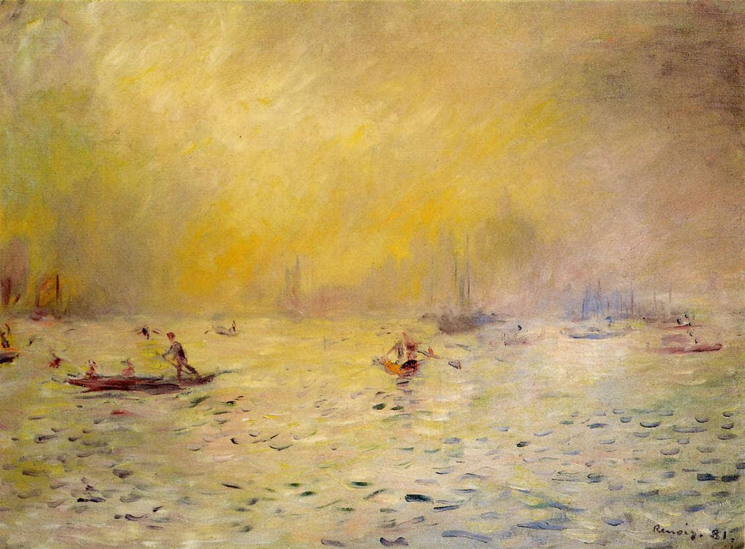 View of Venice, Fog by Pierre-Auguste Renoir — hand-painted landscape oil painting reproduction on canvas