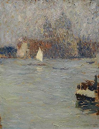 View of Venice by Henri Martin — hand-painted architectural oil painting reproduction on canvas