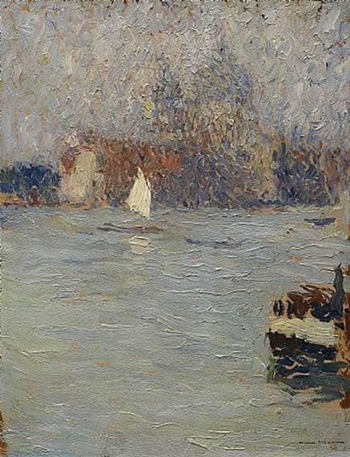 View of Venice by Henri Martin — hand-painted architectural oil painting reproduction on canvas