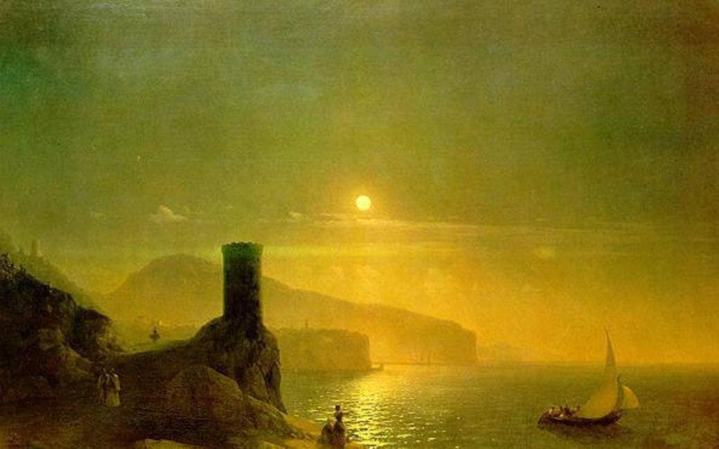 View of Vico near Naples by Ivan Aivazovsky — hand-painted eco oil painting reproduction on canvas