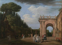 View of Villa Ludovisi by Claude-Joseph Vernet — urban oil painting wall art, Neoclassicism