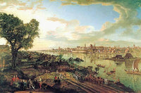 View of Warsaw from Praga by Bernardo Bellotto — hand-painted landscape oil painting reproduction on canvas