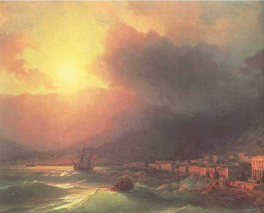 View of Yalta in evening - Ivan Aivazovsky