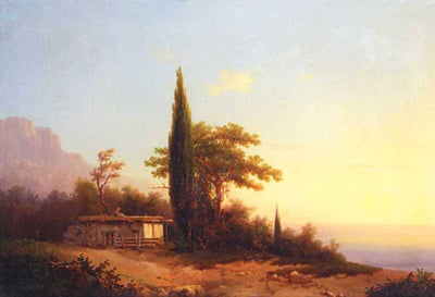 View on Crimea in hallway