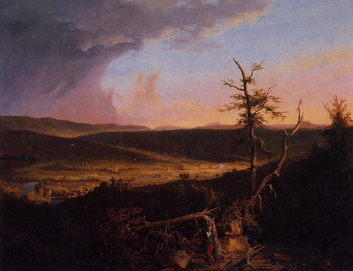 View on the Schoharie by Thomas Cole — hand-painted botanical oil painting reproduction on canvas