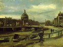 View on the Singel in Amsterdam by Vincent van Gogh — hand-painted landscape oil painting reproduction on canvas