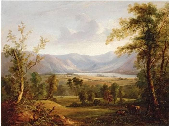 View Over the Derwent by John Glover — hand-painted landscape oil painting reproduction on canvas