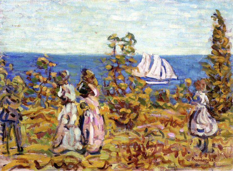 Viewing the Sailboat - Maurice Prendergast