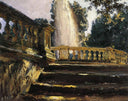 Villa Torlonia Fountain by John Singer Sargent — hand-painted architectural oil painting reproduction on canvas