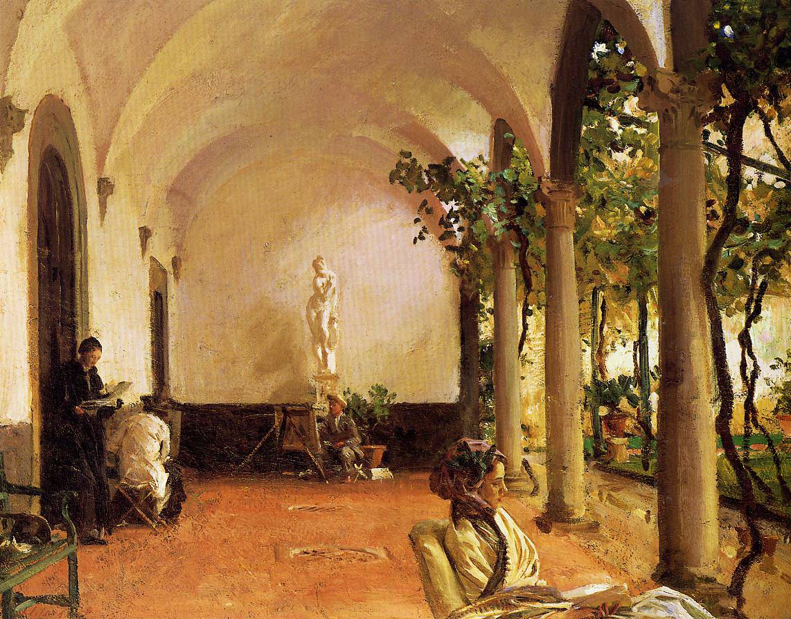 Villa Torre Galli The Loggia - John Singer Sargent