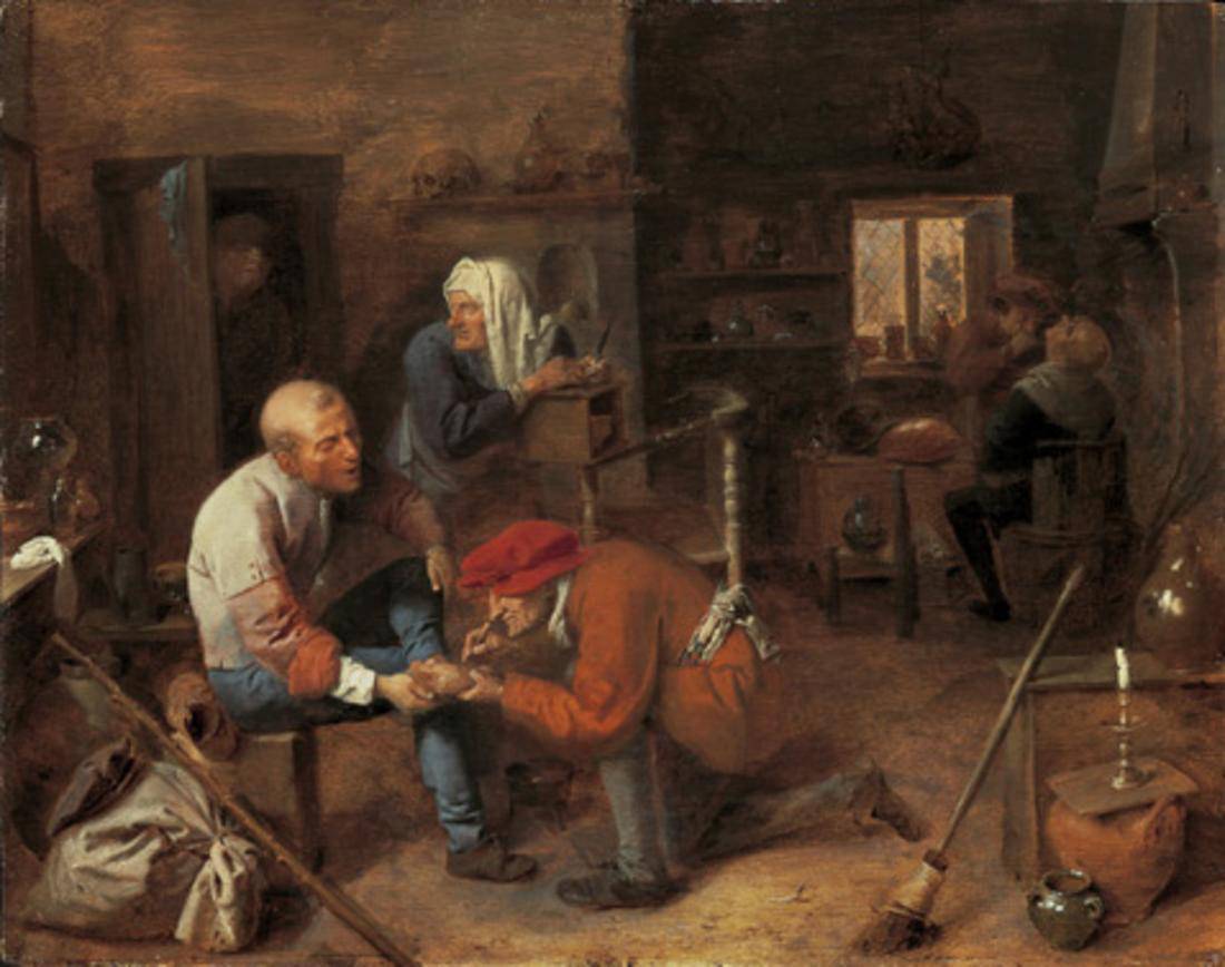 Village barbershop - Adriaen Brouwer