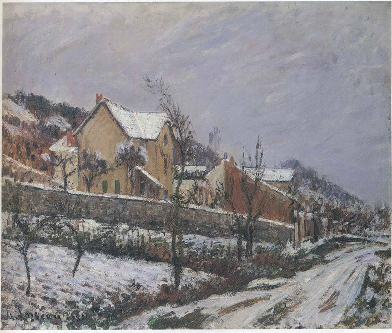 Village in Snow on gallery wrap