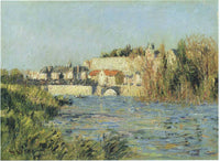 Village in sun on the river by Gustave Loiseau — hand-painted landscape oil painting reproduction on canvas
