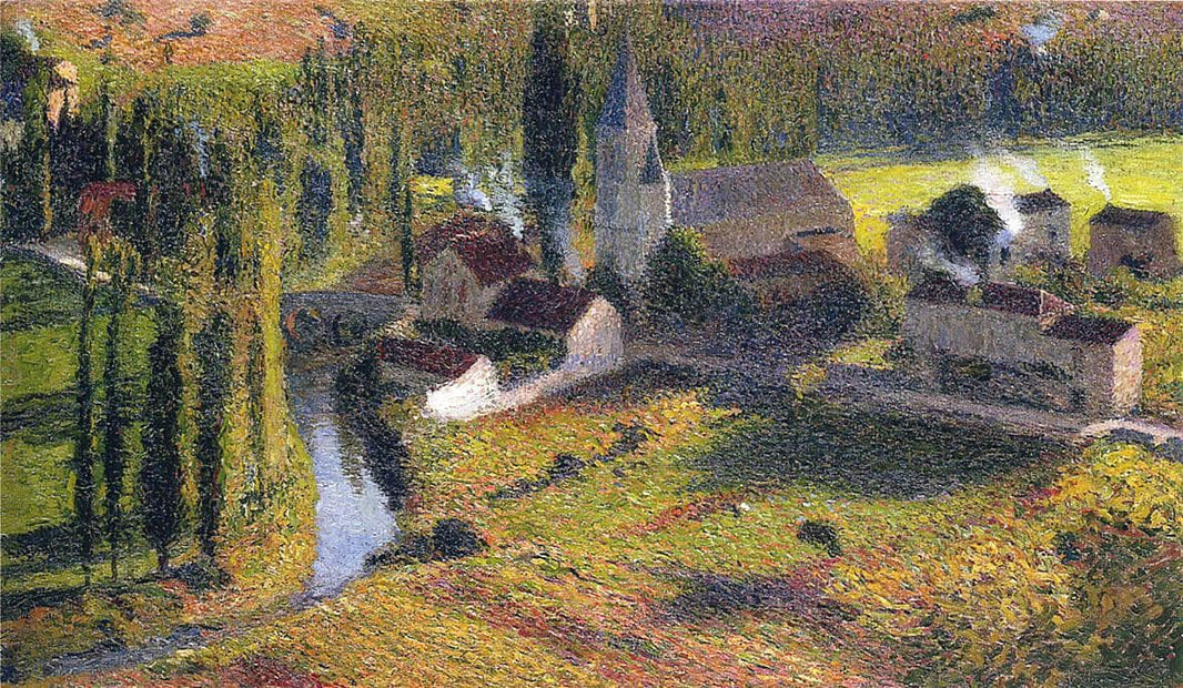 Village Labastide du Vert by Henri Martin — hand-painted architectural oil painting reproduction on canvas
